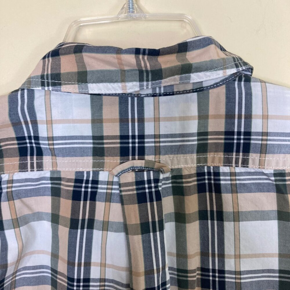 Filson Shirt Mens Small White Tan Green Plaid Long Sleeve Gorpcore - Picture 6 of 9